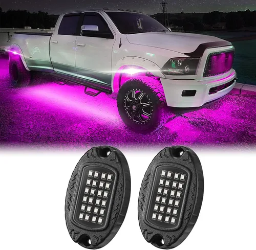 Vista 8 de 1 Cápsula de Repuesto para Cápsula Dañada para Luces de Roca LED RGB Segmentadas de 12v Luz Inferior Multicolor Impermeable de Neón para Jeep
