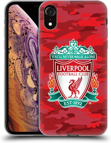 Vista 60 de Head Case Designs Funda de gel con licencia oficial del Liverpool Football Club Away Colourways Crest Camou [protección de grado militar] compatible