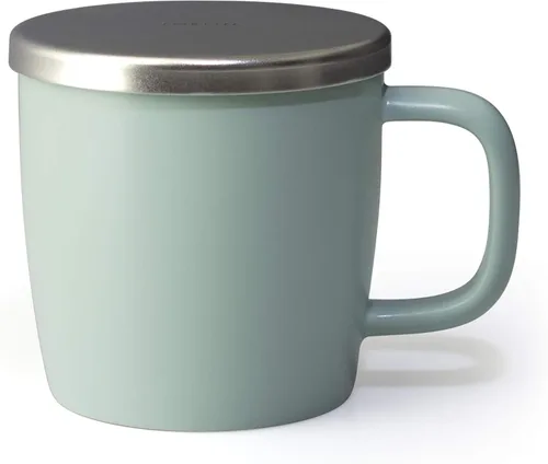 Vista 9 de FORLIFE Taza de preparación con acabado satinado de rocío con infusor de cesta y tapa de acero inoxidable, 11 onzas (niebla de lavanda)