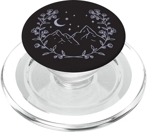 Vista 8 de Púrpura-Lavanda - PopSockets de montaña con estampado floral bohemio PopGrip intercambiable