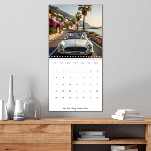 Vista 3 de Le duc gris en voyage (Calendrier mural carré 2026 11.8 x 23.6 in (ouvert)) Calendrier double with une page pour vos prises de notes