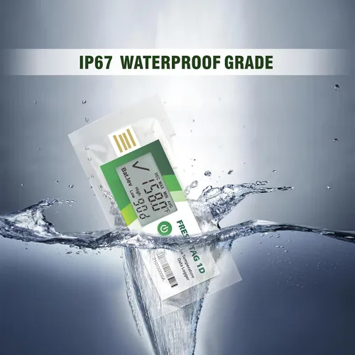 Vista 7 de Freshliance Registrador de Datos de Temperatura con Pantalla LCD, Registrador de Temperatura USB de Un Solo Uso con 30000 Puntos, Informe Automático