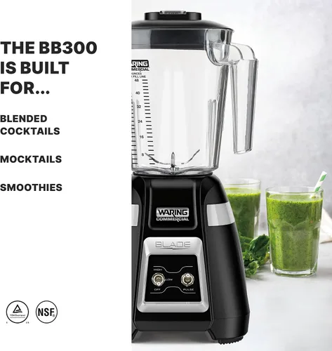 Vista 2 de Batidora Waring Blade con tarro de copoliéster de 48 oz y palanca y pulso 1.5 Horsepower Motor, 2-Speed Toggle Controls with Pulse, 48 oz