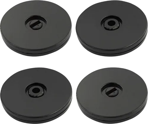 Vista 6 de 4 Piezas Negro 2 pulgadas Acrílico Lazy Susan Organizador Giratorio de Mesa con Rodamientos - Placa Giratoria Redonda para Estante de Especias