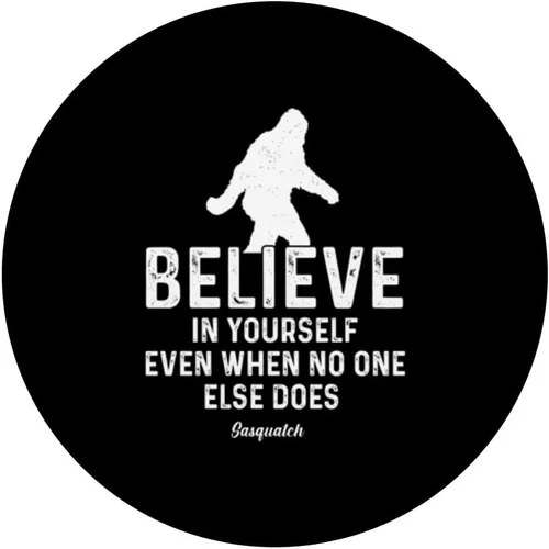 Vista 3 de Bigfoot Yeti Cryptozoology Sasquatch cita motivacional PopSockets intercambiable PopGrip