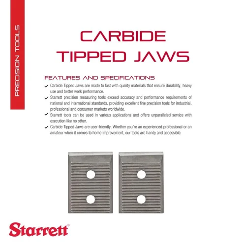 Vista 2 de Starrett Mandíbulas con punta de carburo para pinza de corte, mandíbula ajustable, ideal para mejoras del hogar y profesionales, par de mandíbulas