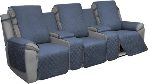 Vista 16 de Easy-Going - Funda reclinable con consola, funda de sofá reversible para sala de estar, funda de sofá dividida para cada asiento con correas