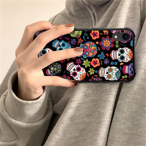 Vista 271 de Funda compatible con iPhone 8, a prueba de golpes, antiarañazos, bandera de ciervos de cola blanca de grano de madera estadounidense