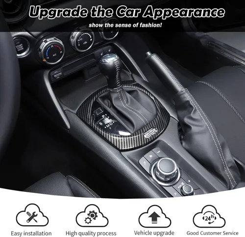 Vista 6 de Adhesivos para moldura de panel de engranajes de control de ABS para automóvil, marco de engranajes de control de automóvil, calcomanías para Mazda