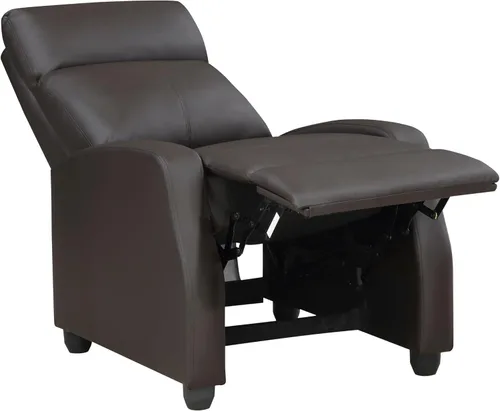 Vista 12 de Lexicon Barbal - Silla reclinable de piel sintética de 27 pulgadas de ancho, color negro