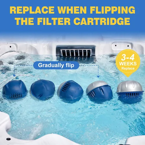 Vista 8 de Paquete de 8 cartuchos de repuesto para sistema flotante Frog Ease Plateado