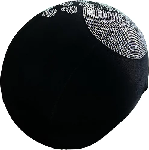 Vista 5 de Cubierta de casco de corazón de cristal, cubierta de casco de diamantes de imitación, casco elegante, cubierta de casco para jinete, paseos