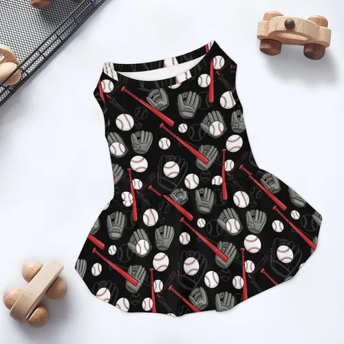 Vista 5 de Dog Dress for Medium Dogs (Baseball Gifts Art)