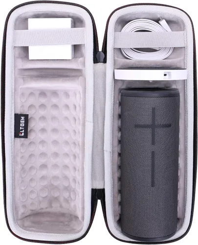 Vista 8 de Funda para altavoz Bluetooth Ultimate Ears Boom 4/3 y cargador Dock Negro Estuche de viaje duro para Ultimate Ears Boom 4 Altavoz Bluetooth