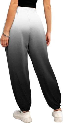 Vista 3 de Pantalones deportivos de invierno para mujer, de cintura alta, con cordón ajustable, pantalones de entrenamiento