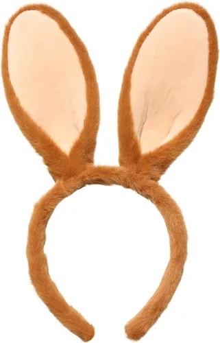 Vista 5 de CHEU Diadema de conejo de Pascua con disfraz de orejas de conejo