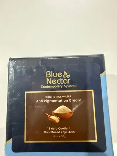 Vista 5 de Blue Nectar Crema facial al 2% de ácido kójico para pigmentación, humectante de agua de hongos y arroz para piel seca, grasa y sensible, crema