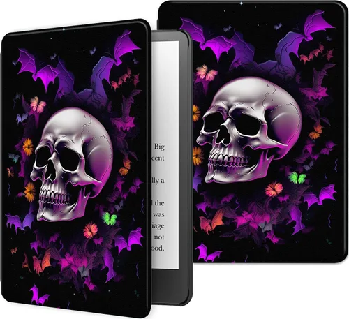 Vista 51 de Funda para Kindle básico de 6 pulgadas (11.ª generación), múltiples ángulos, piel sintética, delgada, con función de encendido y apagado automático