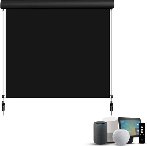 Vista 23 de SmartWings Persianas motorizadas para exteriores para patio, compatibles con materia, Homekit, Z-Wave, Alexa, Google, persianas enrollables 1% Beige