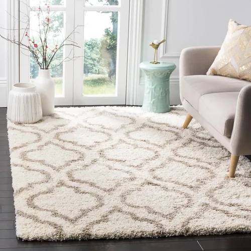 Vista 39 de SAFAVIEH Hudson Shag Collection - Alfombra decorativa de 2 x 3 pies, diseño marroquí, color gris y marfil, no desprende pelusa y de fácil cuidado, 2