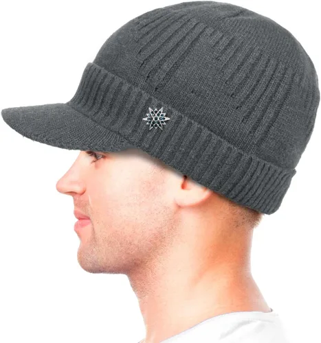 Vista 29 de Dahlia Gorro para hombre con visera - lana, sombrero de invierno con borde, forro polar