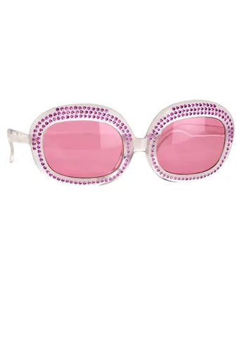 Vista 2 de Gafas Disfraz de Pianista Cuadrado Rosadas Multicolor