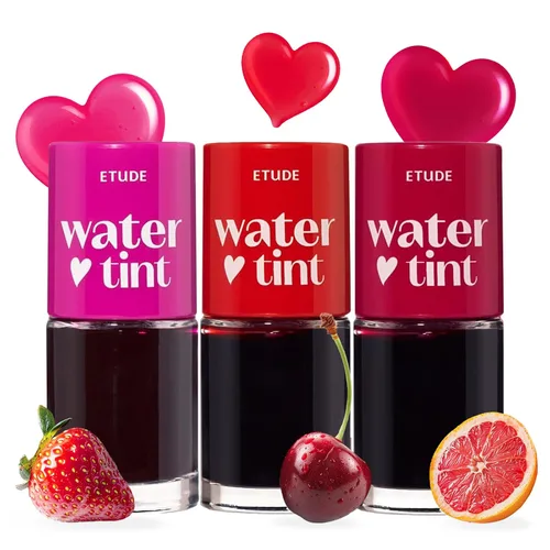 Vista 11 de ETUDE Dear Darling Water Tint, Cherry Ade, juego de 3 tintes labiales, 0.23 onzas x 3 3 Ade cereza