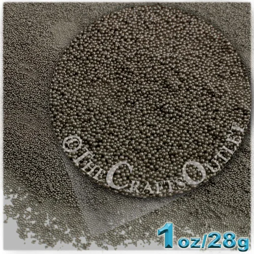 Vista 4 de The Crafts Outlet 1 oz = 0.99 oz Microperlas de plástico Nohole 0.024 in opaco marfil Peal