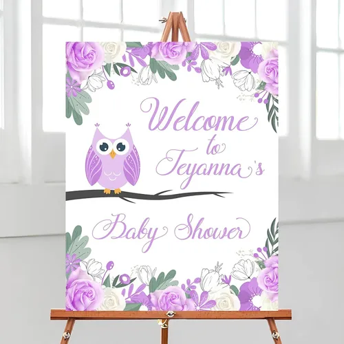 Vista 6 de Letrero de bienvenida para baby shower, tema oscuro, varios tamaños