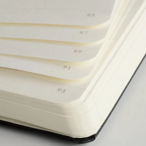 Vista 2 de LEUCHTTURM1917 - Cuaderno de tapa dura mediano A5 con 251 páginas numeradas para escritura y diario (negro, liso)