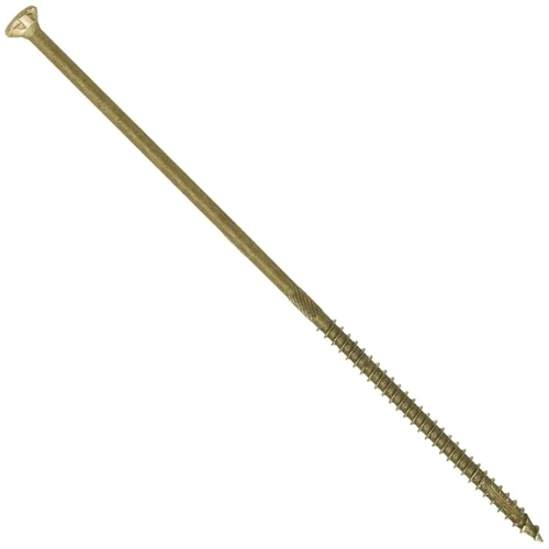 Vista 62 de 8 x 1 revestimiento exterior recubierto de bronce, tornillo de madera multiusos compatible con ACQ, cabeza plana Torx/Star Drive de 1 libra, 288