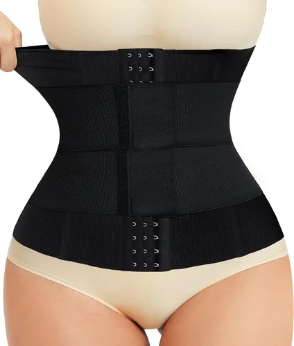 Vista 9 de LODAY Entrenador de cintura para mujer, corsé moldeador, control de barriga Gancho beige