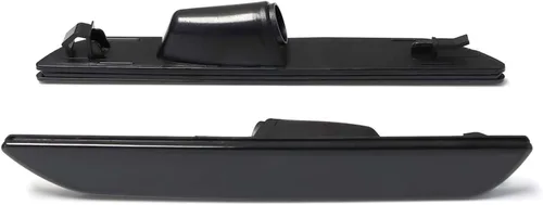 Vista 5 de iJDMTOY Carcasa de la lámpara de marcador lateral trasera con lente ahumada negra compatible con Ford Mustang 2015-2023