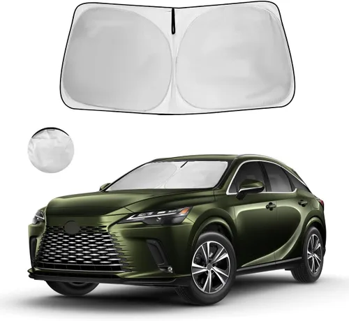 Vista 60 de Parasol para parabrisas, 4 capas, parasol para ventana delantera, bloquea los rayos UV, mantiene el automóvil más fresco