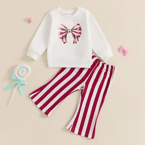 Vista 51 de Kaipiclos Ropa occidental para bebé niña, con lindo estampado con volantes, manga larga, pantalones para otoño e invierno, trajes de vaquera