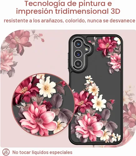 Vista 5 de Funda para Samsung A15 5G con protector de pantalla de vidrio templado, Galaxy A15 5G [protección de grado militar] TPU suave y policarbonato duro