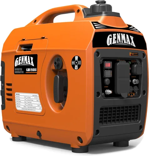 Vista 2 de GENMAX Generador portátil, motor de gas ultra silencioso de 1200 W, cumple con la EPA, función de modo ecológico, ultraligero para uso doméstico