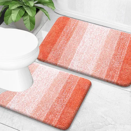 Vista 66 de OLANLY - Juego de tapetes para baño de 2 piezas, de microfibra, suaves y absorbentes, antideslizantes, lavables a máquina y para secadora, felpudos