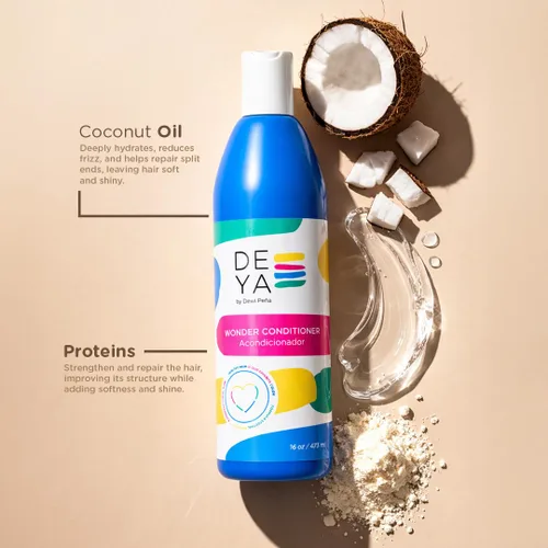 Vista 4 de Acondicionador DEYA Wonder, hidrata restaura y proporciona brillo. Hidrata Acondiciona y Provee Brillo Para Todo Tipo de Cabello. (16 oz)