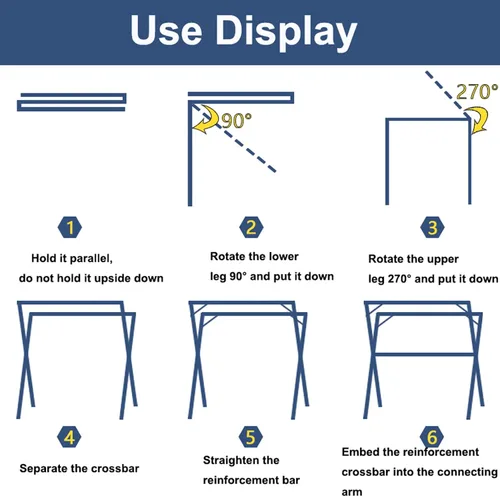 Vista 7 de Estante de secado de ropa retráctil de acero inoxidable, estante de secado portátil plegable resistente, estante de lavandería para balcón, longitud