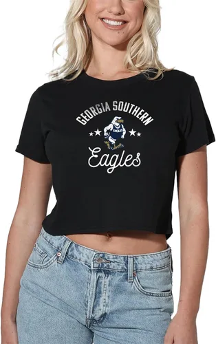 Vista 205 de Colección oficial de camisetas con diseño de mascota desgastada para mujer, color negro Grizzlies del estado de Adams