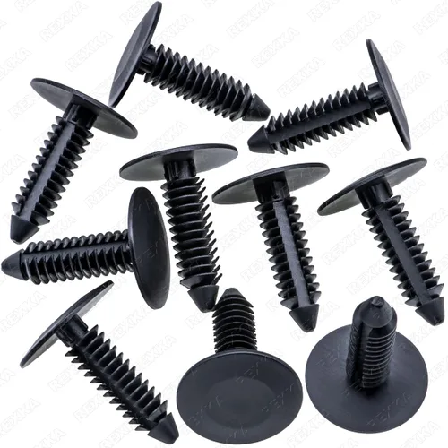 Vista 11 de Rexka 100 unids M6.3 Splash Shield Cubierta de la rueda Cubierta de parachoques Retenedor Clip Pin Remache para Jeep Dodge Ram Chrysler 6501916 GM