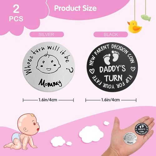 Vista 2 de 2 piezas de regalos de decisión para padres nuevos, regalo de embarazo para mamá por primera vez, regalo de revelación de género para bebés, baby