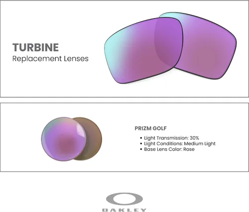 Vista 24 de OAKLEY Original Turbine OO9263 PRIZM Trail Replacement Lenses For Men For Women+ Bundle Microfiber Pouch -FRAMES NOT INCLUDED