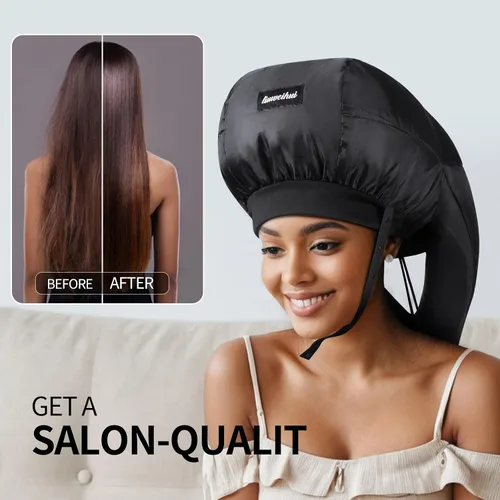 Vista 5 de Secador de Pelo con Gorro, Difusor de Pelo Ideal para Cabello Rizado, Tu Solución Definitiva - Gorra de Secador con Capacidad Amplia