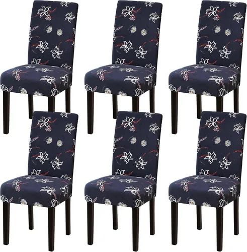 Vista 95 de Sufdari Juego de 2 fundas para sillas de comedor, fundas para sillas de cocina, fundas para sillas Parsons, protectores de sillas de elastano