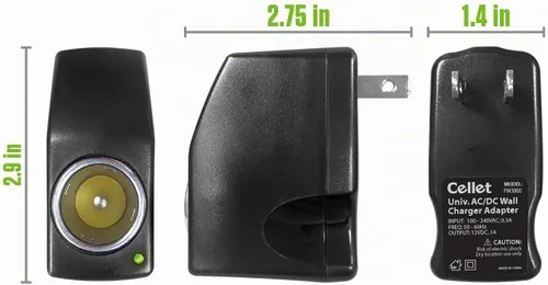 Vista 7 de Cellet Adaptador de CA a CC, convertidor de corriente de 120 V/110 V a 12 V CA/CC, enchufe para encendedor de cigarrillos de automóvil