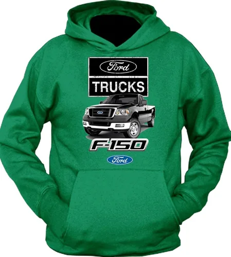 Vista 7 de Lucky Ride SUDADERA CON CAPUCHA FORD TRUCKS F-150 NEGRA 4x4 CONSTRUIDA Negro