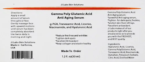 Vista 2 de Suero antienvejecimiento con ácido gamma poliglutámico, ácido tranexámico, regaliz, niacinamida B3, ácido hialurónico
