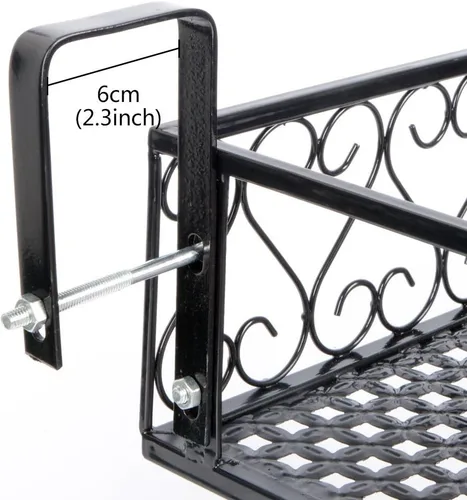 Vista 3 de Saim Estante grande para colgar plantas, macetas de metal con ganchos, cubo de flores para balcón, jardín, ventana, porche, patio